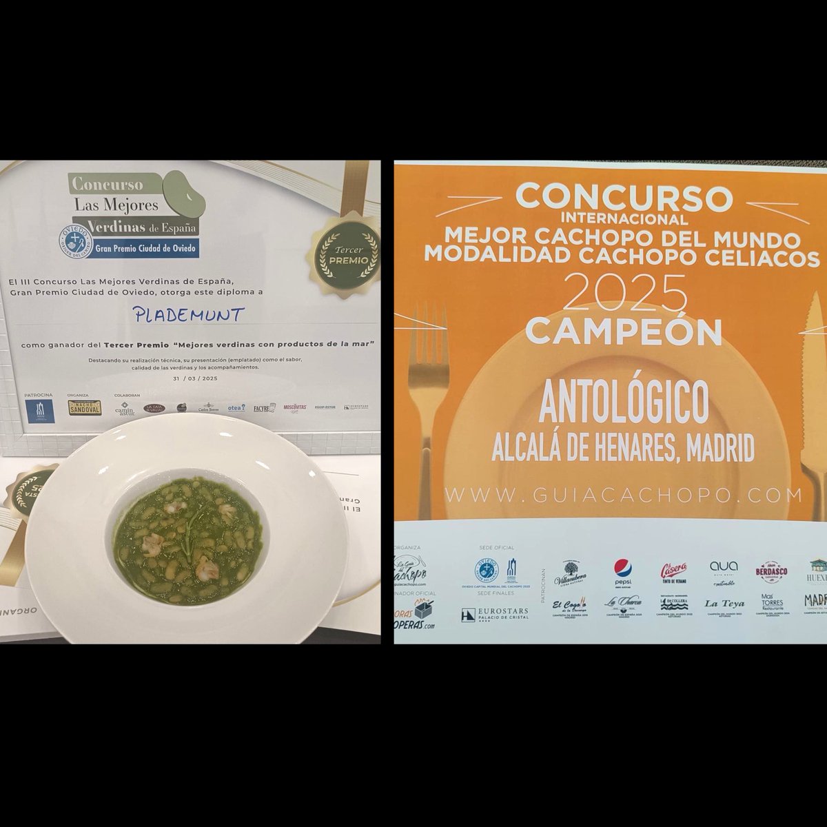 GASTRONOMÍA |
🌟🌟 Alcalá de Henares vuelve a brillar en los fogones!

🤝 Enhorabuena a 'PLADEMUNT' <a href="/Plademunt/">Iván Plademunt</a> por alzarse con el Tercer Premio a las Mejores Verdinas con productos del mar en el Concurso Nacional celebrado en Oviedo. Una distinción que reconoce su talento,