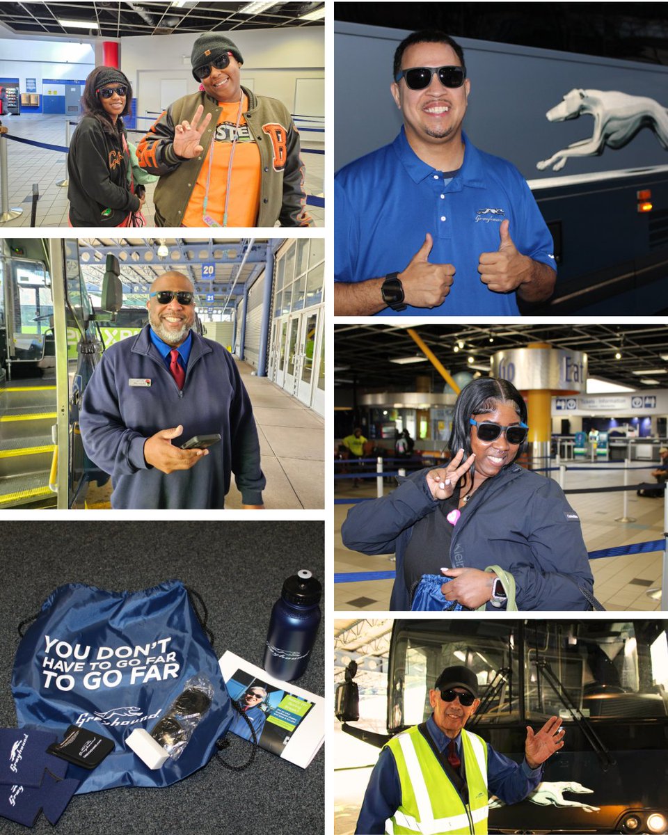 Greyhound Bus (@greyhoundbus) on Twitter photo 🕶️ Suns Out, Ride Out! 🌞
The vibes are strong in Chicago! Our amazing drivers hit the road with swag bags in hand, surprising lucky riders with Greyhound shades and more!
Got your sunglasses? Snap a pic and show us your Greyhound spring style!
📸 Tag us <a href="/GreyhoundBus/">Greyhound Bus</a> and use 🕶️ Suns Out, Ride Out! 🌞
The vibes are strong in Chicago! Our amazing drivers hit the road with swag bags in hand, surprising lucky riders with Greyhound shades and more!
Got your sunglasses? Snap a pic and show us your Greyhound spring style!
📸 Tag us <a href="/GreyhoundBus/">Greyhound Bus</a> and use