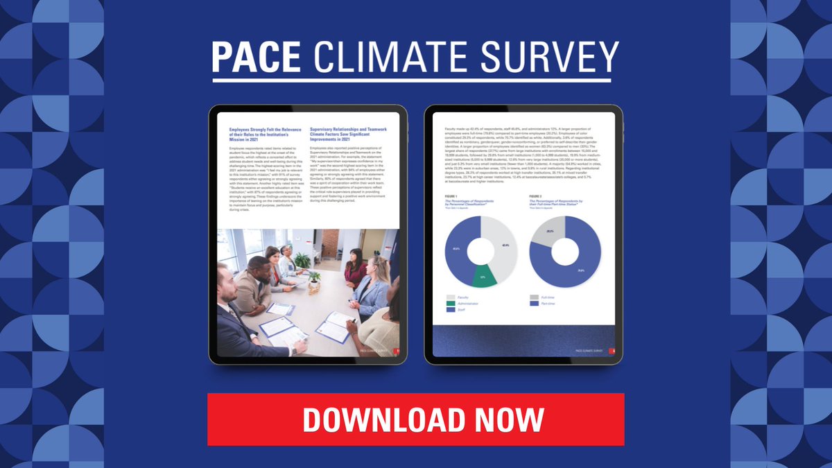 Student success starts with dedicated faculty and staff. The PACE Climate Survey Trends Report shows community college faculty have more positive perceptions of student success initiatives than administrators. 
As we celebrate #CommunityCollegeMonth, how can leaders use this
