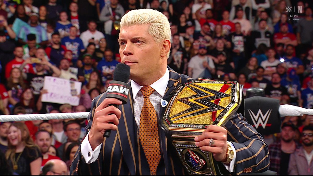 NetflixUK's tweet image. Cody Rhodes is wearing a Blue Peter badge??? #WWERaw