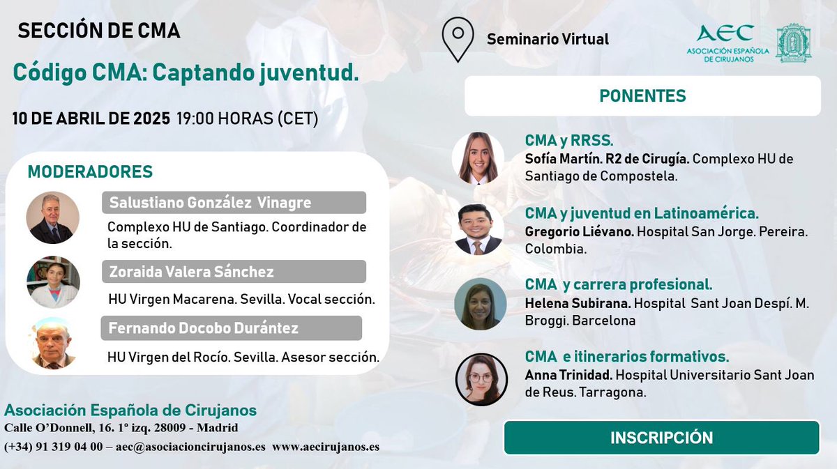 aecirujanos.es/AULA-VIRTUAL-A…!

<a href="/aecirujanos/">aecirujanos</a> <a href="/cma_aecirujanos/">CMA de la AEC</a> <a href="/SanidadeXunta/">Consellería de Sanidade</a> <a href="/santiagosergas/">Área Sanitaria de Santiago e Barbanza</a> <a href="/ASECMA/">ASECMA</a> <a href="/RNCsantander/">Dieter Morales #yosoydelclinico</a>