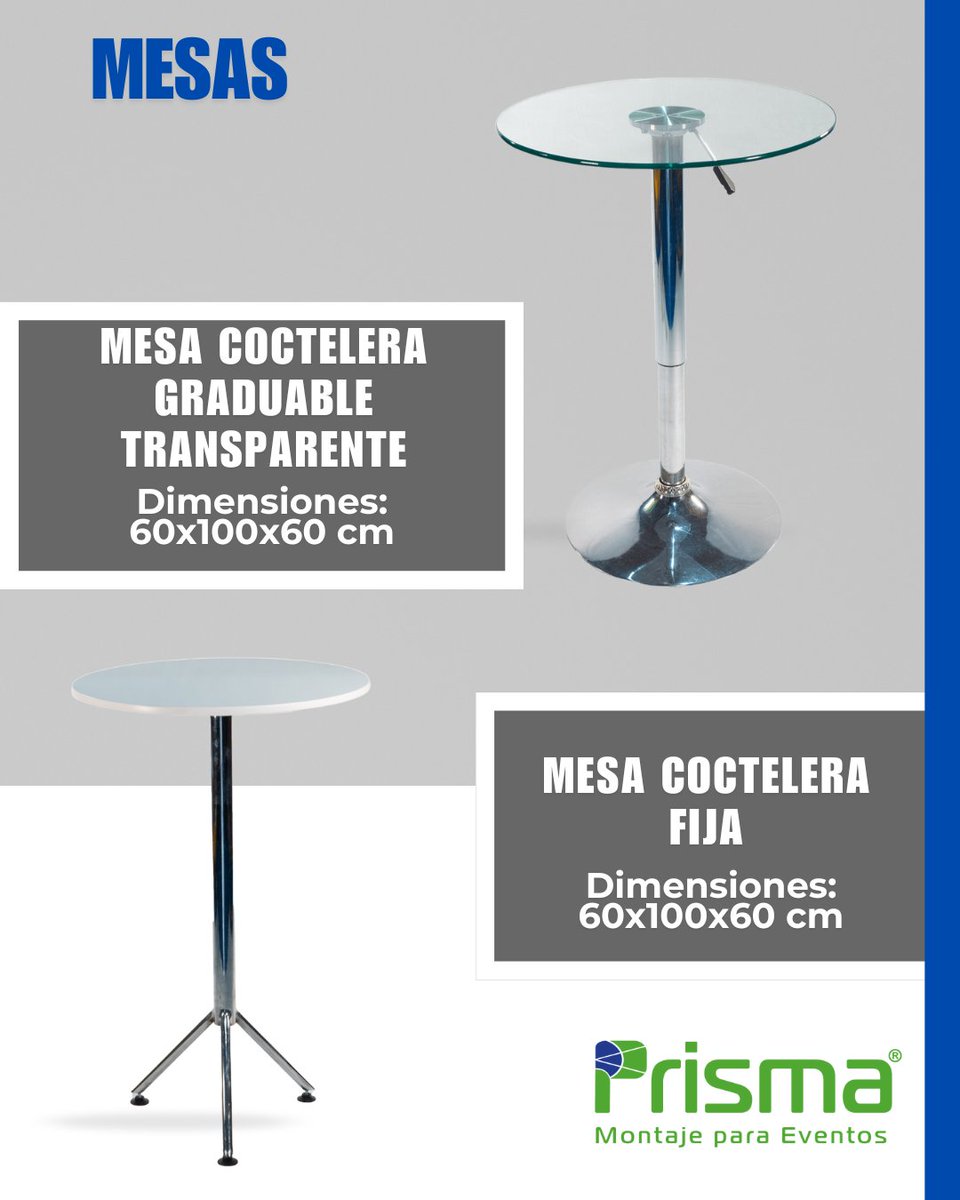 Dale un toque de elegancia y funcionalidad a tu evento con nuestras mesas en alquiler. Cotiza y alquila directo con nosotros para crear espacios únicos y sofisticados
#EventosElegantes #alquiler #alquilermobiliario #MobiliarioParaEventos #mesas #montajesmedellin #Medellín