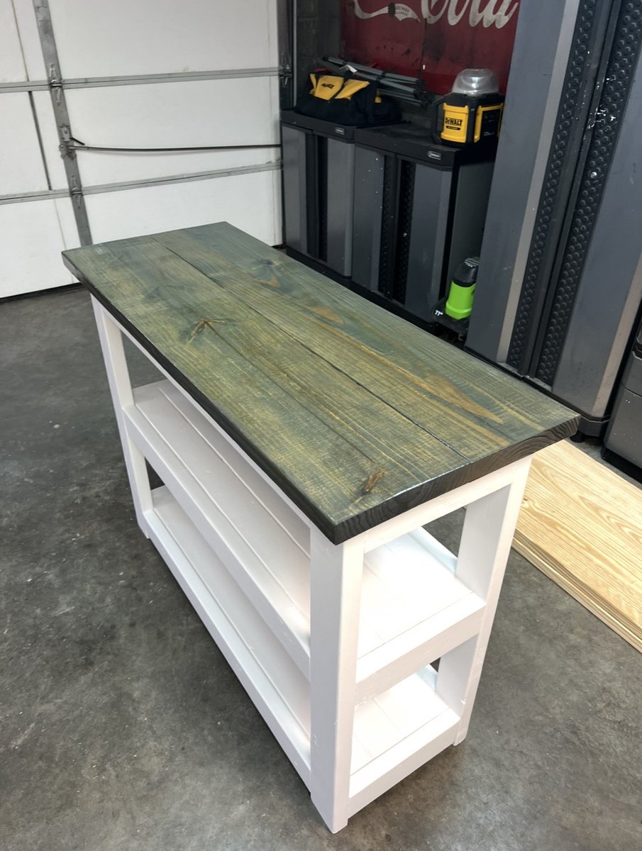 tamdrwoodworks's tweet photo. Our stunning 5 ft long three shelf entryway tables are a must-have for any home! ๐ #woodworking #furniture #handmade #homedecor #entrywayinspo #custommade #wood #nashville #tennessee #clarksvilletennessee #lovenashvilleโค๏ธ #minwax #dewalt #kregtool #tool #superman #friends https://t.co/qkZKEctWHD