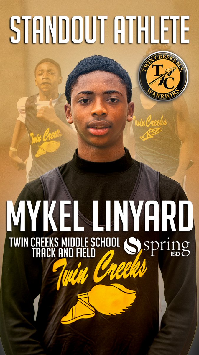 Spring ISD (@springisd) on Twitter photo Congrats to Mykel Linyard, 2025 8th Grade Boys District Champion in the 400m Dash! His 58.22 time helped Twin Creeks win the district championship. An A/B Honor Roll student, Mykel’s leadership and hard work make him a true standout in Spring ISD!
<a href="/TwinCreeksMS1/">Twin Creeks Middle School</a>
<a href="/SpringISDAthl/">Spring ISD Athletics</a> Congrats to Mykel Linyard, 2025 8th Grade Boys District Champion in the 400m Dash! His 58.22 time helped Twin Creeks win the district championship. An A/B Honor Roll student, Mykel’s leadership and hard work make him a true standout in Spring ISD!
<a href="/TwinCreeksMS1/">Twin Creeks Middle School</a>
<a href="/SpringISDAthl/">Spring ISD Athletics</a>