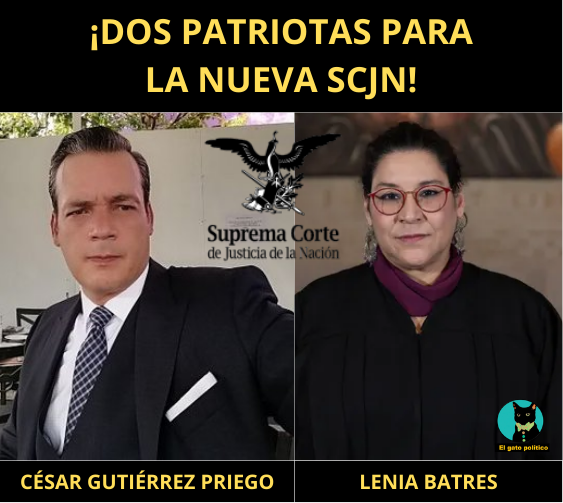 elgatopolitico_'s tweet photo. 🔴🔴Hasta el momento tengo dos gallos para la SCJN: Un patriota y una patriota probados, de conductas intachables y apoyo irrestricto al proyecto de la 4T. Me refiero a César Gutiérrez Priego y Lenia Batres.

Iré sumando más a mi lista, pero hasta el momento estos 2 soberanistas ya cuentan con mi voto. 🇲🇽🥁🥁