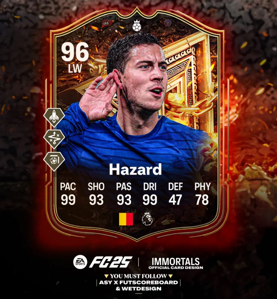 FutSheriff's tweet photo. 🚨OFFICIAL IMMORTALS HERO CARD DESIGN

INJECT IT 😍😍😍😍 https://t.co/WUaC38JGna