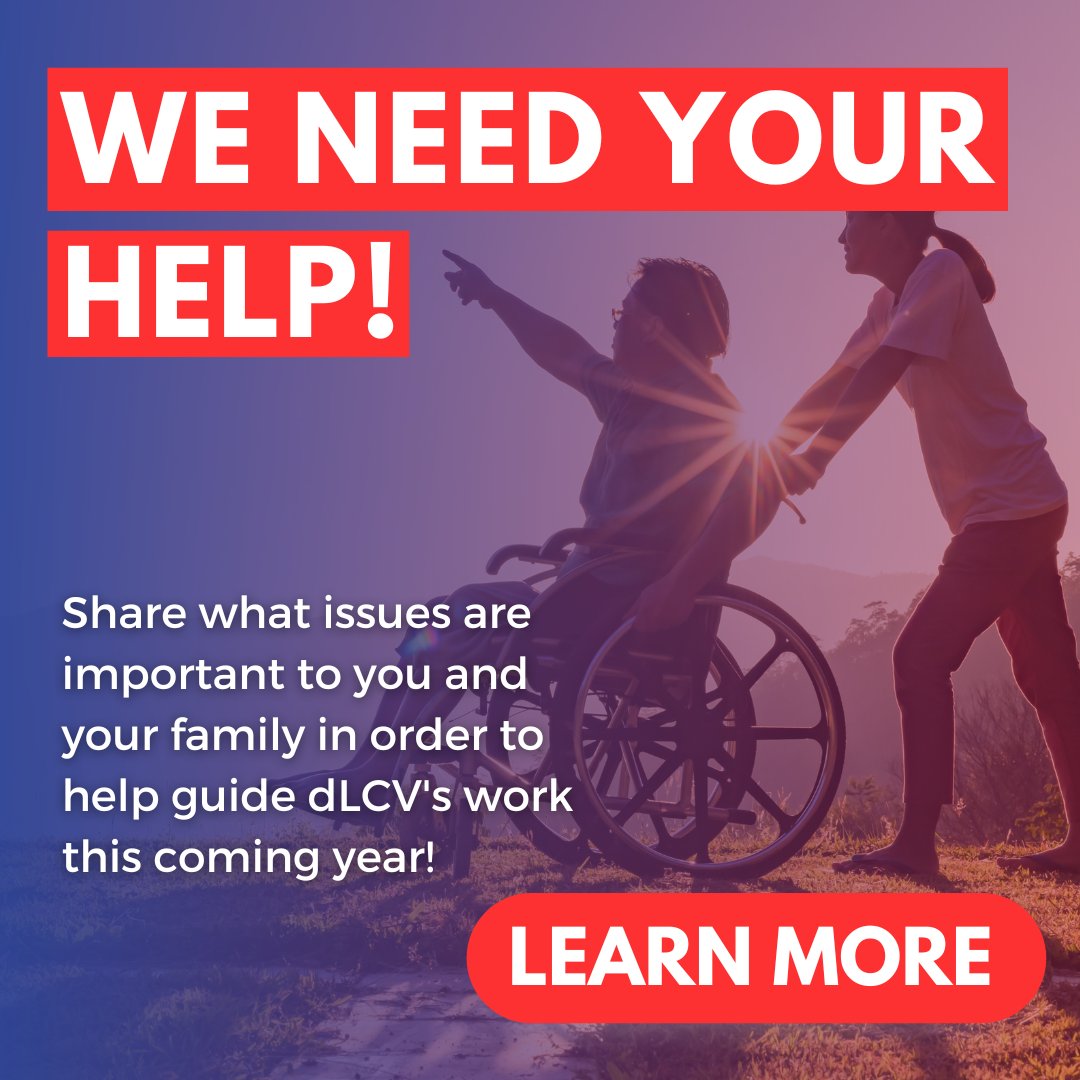 Can you help out dLCV? 
We are developing our annual work plan for the next fiscal year and need your input ! We need to know what issues are important to you and your family to assist us in serving people with disabilities in the coming year!
loom.ly/IeLyaXE
