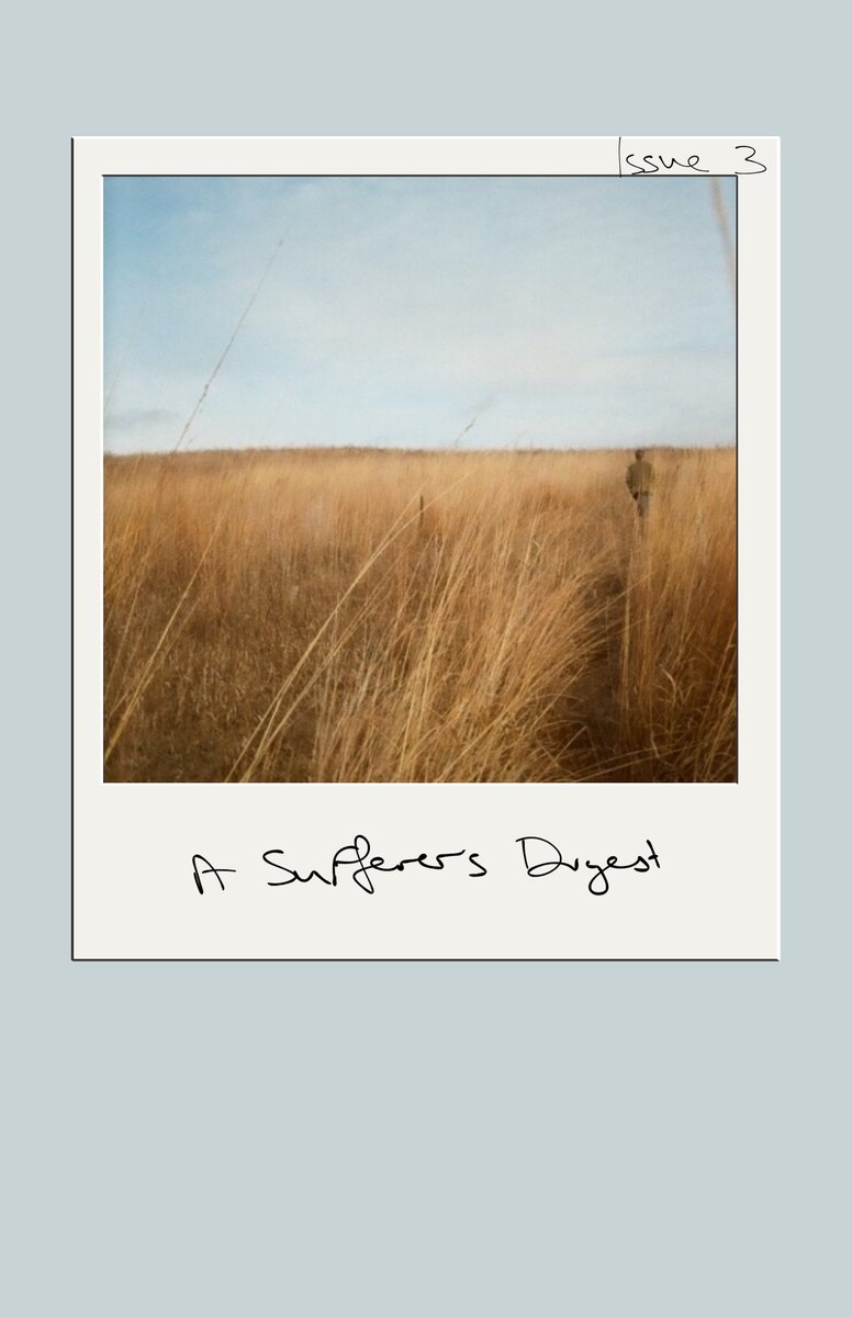 Issue 3 is out! In it, you'll find a honeymoon from hell, a final dinner, and a spreading wound. Read it online or get a print copy! Link: sufferer.online/issues

Contributors: <a href="/stvbays2/">Steve Bays</a>, <a href="/aprilelainec/">aprilelainecarson</a>, <a href="/ringostarrk/">gonza 🪷</a>, <a href="/maggieamccombs/">Maggie McCombs ✨is drafting✨</a>, <a href="/LindseyBethGodd/">Lindsey Beth Goddard</a>, <a href="/barriedarke1/">barriedarke</a>, and more.