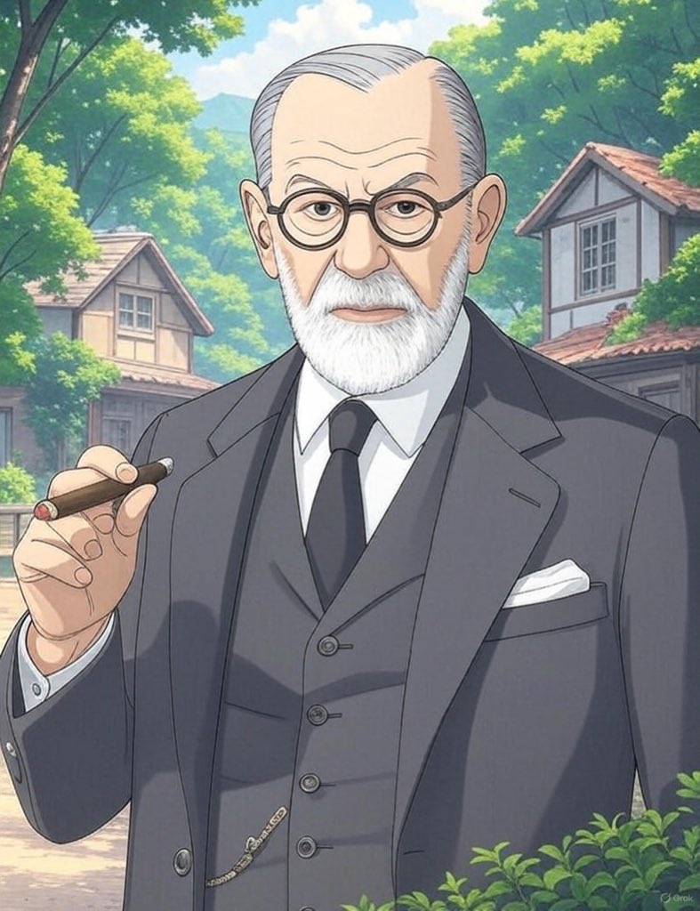 Coranalyste's tweet photo. Freud ghiblistyle https://t.co/pc7tAhVJmw