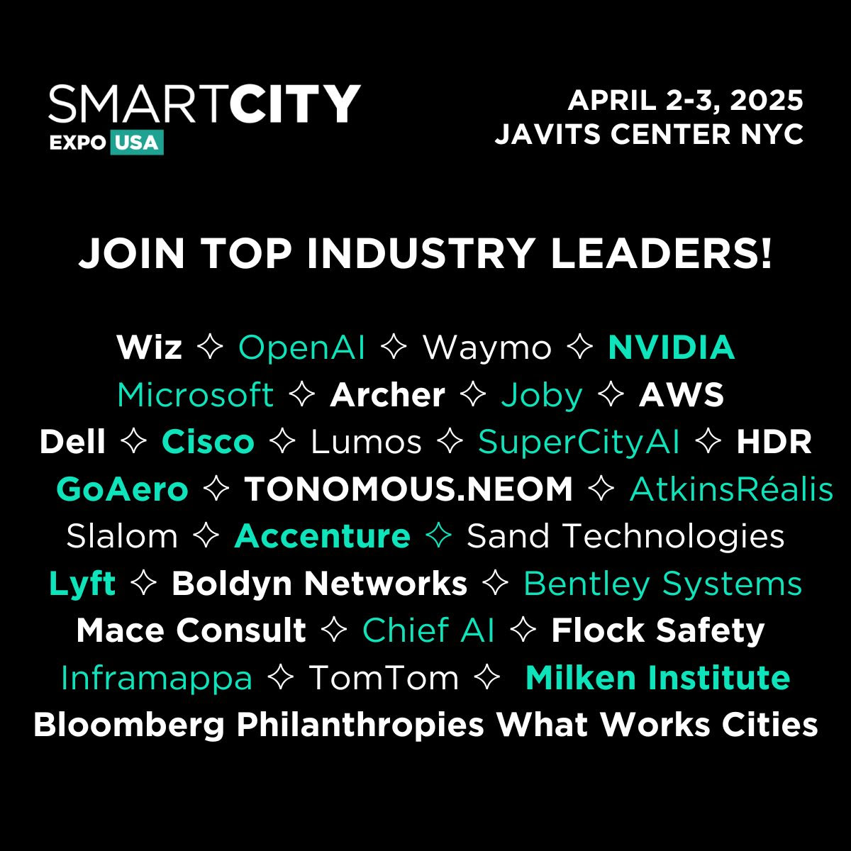 Chief AI (@getchiefai) on Twitter photo We love seeing Chief AI in this all-star line up! 🌟 Join our CEO <a href="/ShannonMBeckham/">Shannon Beckham</a> this week in NYC for a conversation on AI for Good.
Get your <a href="/SmartCityExpoUS/">Smart City Expo USA</a> tickets here: lnkd.in/gfSVhSu2 We love seeing Chief AI in this all-star line up! 🌟 Join our CEO <a href="/ShannonMBeckham/">Shannon Beckham</a> this week in NYC for a conversation on AI for Good.
Get your <a href="/SmartCityExpoUS/">Smart City Expo USA</a> tickets here: lnkd.in/gfSVhSu2