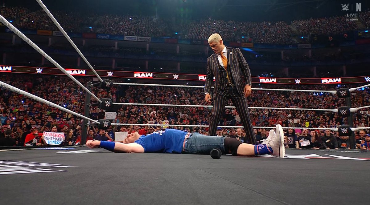Subhajit_112's tweet photo. What a fucking segment it was👏👏

#WWERaw  #JohnCena #CodyRhodes https://t.co/XmiCSCNlbp
