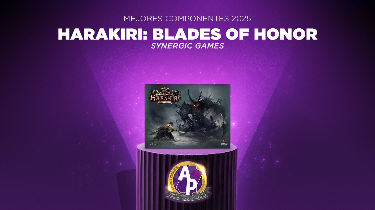 🏆 Premios Análisis-Parálisis 2025 🏆

🟣 Mejores Componentes 🟣

Harakiri: Blades of Honor de <a href="/Synergic_Games/">Synergic Games</a>

¡Enhorabuena! #PAP2025
