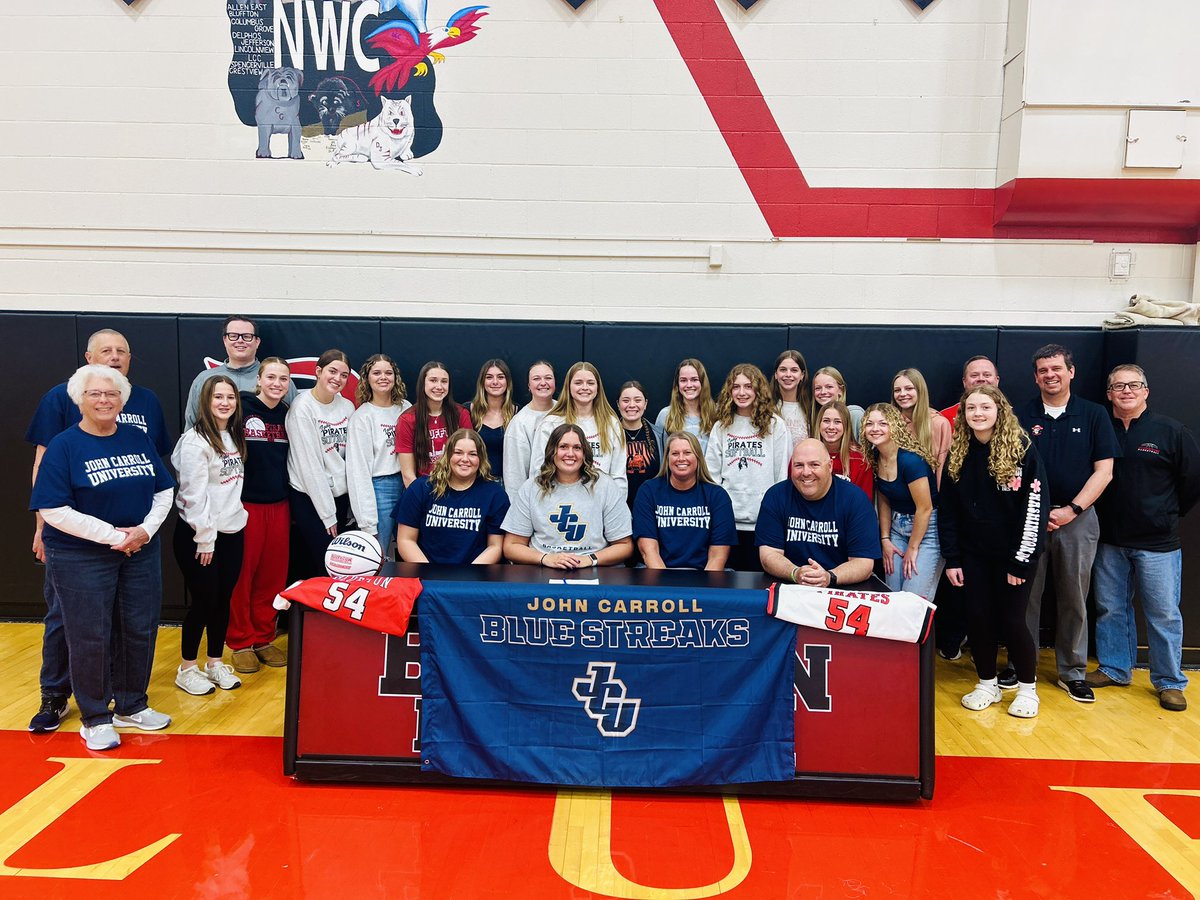 Today, in the Bluffton High School gym, Bluffton High School standout Ayla Grandey signed her letter of intent to play college basketball at John Carroll University.