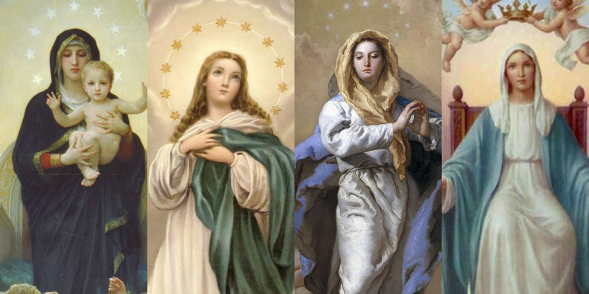 realCarola2Hope's tweet photo. Los católicos somos frecuentemente atacados por nuestros dogmas marianos, con el argumento de que “no son bíblicos”. 

Pero, ¿es eso cierto? Veamos algunos de los principales dogmas marianos y su fundamento en las Escrituras.
🧵 👇🏼 https://t.co/b1s3dJsCDk