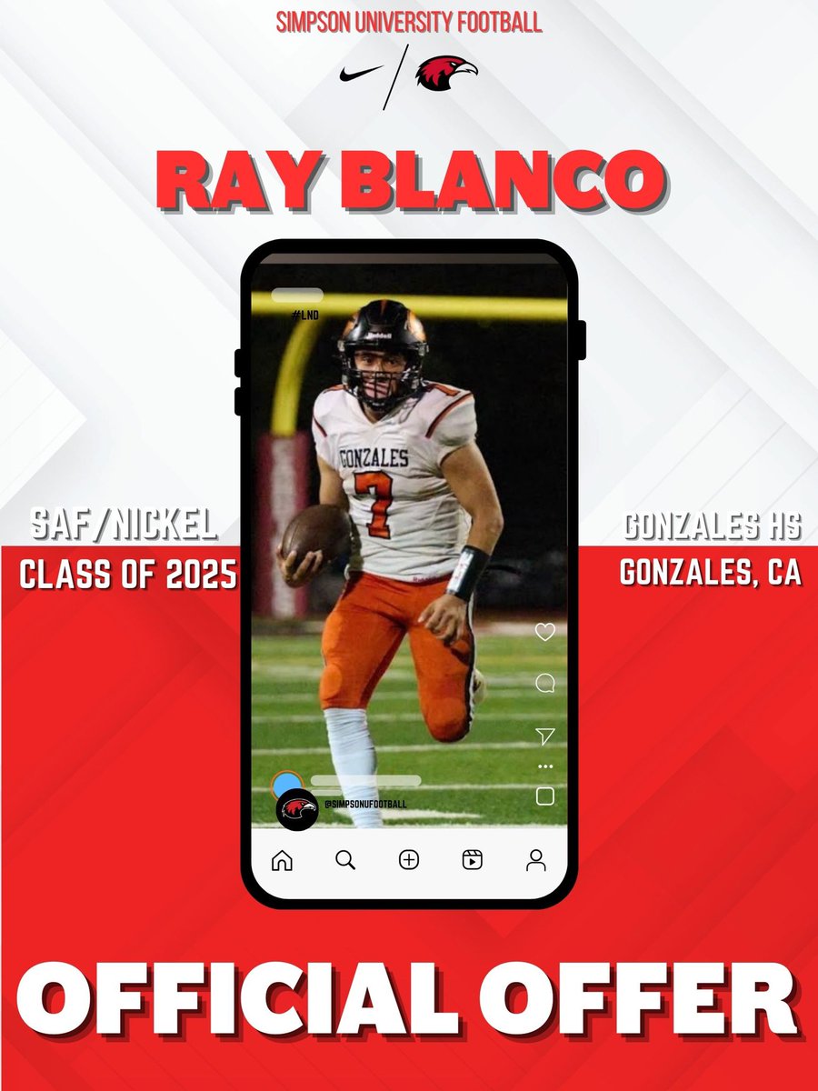 Ray Blanco (@rayy_831) on Twitter photo #AGTG Blessed to receive another offer!! Thank you <a href="/CoachG_Simpson/">Garrett Sandow</a> and <a href="/CoachSDD/">Shawn Daniel</a> for an opportunity 🙏!! <a href="/gonzathletics/">Gonzales Athletics</a> <a href="/GonzalesHighFB/">GONZALES HS FOOTBALL</a> #AGTG Blessed to receive another offer!! Thank you <a href="/CoachG_Simpson/">Garrett Sandow</a> and <a href="/CoachSDD/">Shawn Daniel</a> for an opportunity 🙏!! <a href="/gonzathletics/">Gonzales Athletics</a> <a href="/GonzalesHighFB/">GONZALES HS FOOTBALL</a>