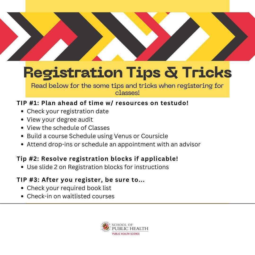 ✨📚 Attention PHSC Students! Summer and fall course registration is here! 🗓️ Here's some important information to know before you register #UMD #SPH #CourseRegistration #Summer # Fall 📅💡