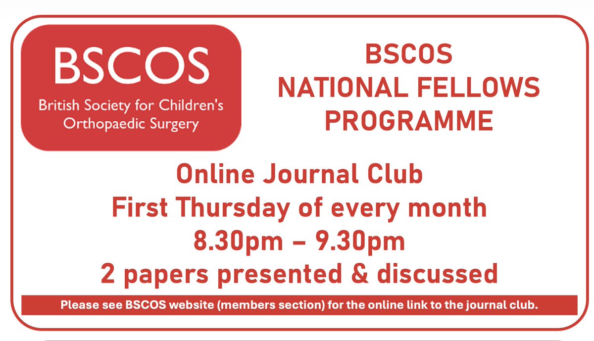 British Society for Children’s Orthopaedic Surgery (@bscos_uk) on Twitter photo 📢 The <a href="/BSCOS_UK/">British Society for Children’s Orthopaedic Surgery</a> National Fellows Programme 🌟 by recomm and edcomm:
👩⚕️ <a href="/laura_deriu/">Laura Deriu</a> 👩⚕️ @clarecarpie 👨⚕️ <a href="/MrDanPerry/">Dan Perry</a>
🗓️ Every first Thursday of the month! Next session 👉 April 3rd, 2025!
🔗 Join us here: bscos.org.uk/website-login?… 📢 The <a href="/BSCOS_UK/">British Society for Children’s Orthopaedic Surgery</a> National Fellows Programme 🌟 by recomm and edcomm:
👩⚕️ <a href="/laura_deriu/">Laura Deriu</a> 👩⚕️ @clarecarpie 👨⚕️ <a href="/MrDanPerry/">Dan Perry</a>
🗓️ Every first Thursday of the month! Next session 👉 April 3rd, 2025!
🔗 Join us here: bscos.org.uk/website-login?…