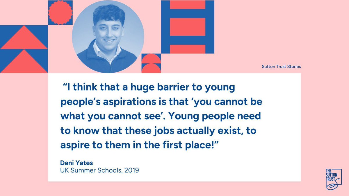The Sutton Trust (@suttontrust) on Twitter photo Dani is from Scarborough in North Yorkshire.
He took part in our Chemistry Summer School at <a href="/imperialcollege/">Imperial College London</a> in 2019, went on to graduate from <a href="/UniofOxford/">University of Oxford</a> in 2024, and now he's a Finance Analyst at Accuracy!
Read his story ⤵️
suttontrust.com/alumni/alumni-… Dani is from Scarborough in North Yorkshire.
He took part in our Chemistry Summer School at <a href="/imperialcollege/">Imperial College London</a> in 2019, went on to graduate from <a href="/UniofOxford/">University of Oxford</a> in 2024, and now he's a Finance Analyst at Accuracy!
Read his story ⤵️
suttontrust.com/alumni/alumni-…