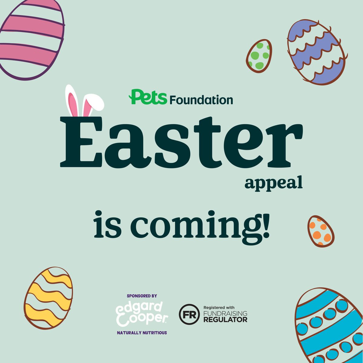 We're part of the <a href="/petsfdtnuk/">Pets Foundation</a> Easter Appeal, which runs from 7-21 April to help raise funds for animal charities across the UK. We’ll be at <a href="/PetsatHome/">Pets at Home</a> Slough on 12, 13, 19 &amp; 20 April. Donations via the store will help us to care for local animals in need. See you there! 🐰🐣🐾