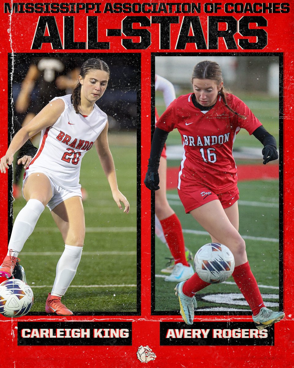 Congratulations to Carleigh and Avery who were selected as 2025 Randy West Soccer All-Stars! They will represent Brandon on the South team. The game will be held Tuesday, July 8 at Brandon High School. Kickoff is set for 6:00PM.