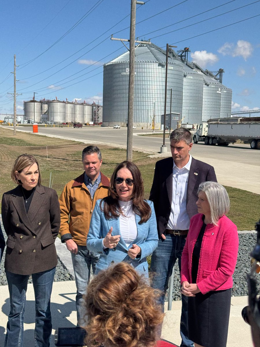 Since my first day in office, I’ve been fighting to expand the production of biofuels — Iowa’s home-grown solution to the nation’s energy needs. Thank you <a href="/SecRollins/">Secretary Brooke Rollins</a> for joining me at Elite Octane in Atlantic this morning to announce critical investments for farmers and biofuel