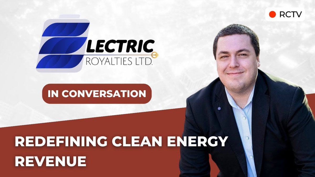 Electric Royalties CEO Brendan Yurik sat down with Mark Bunting for an #RCTV interview to discuss how the company’s diversified clean energy metals portfolio is meeting growing global demand.

Watch the conversation here: youtube.com/watch?v=wg3I4W…

#MiningNews #Metals $ELEC #mining