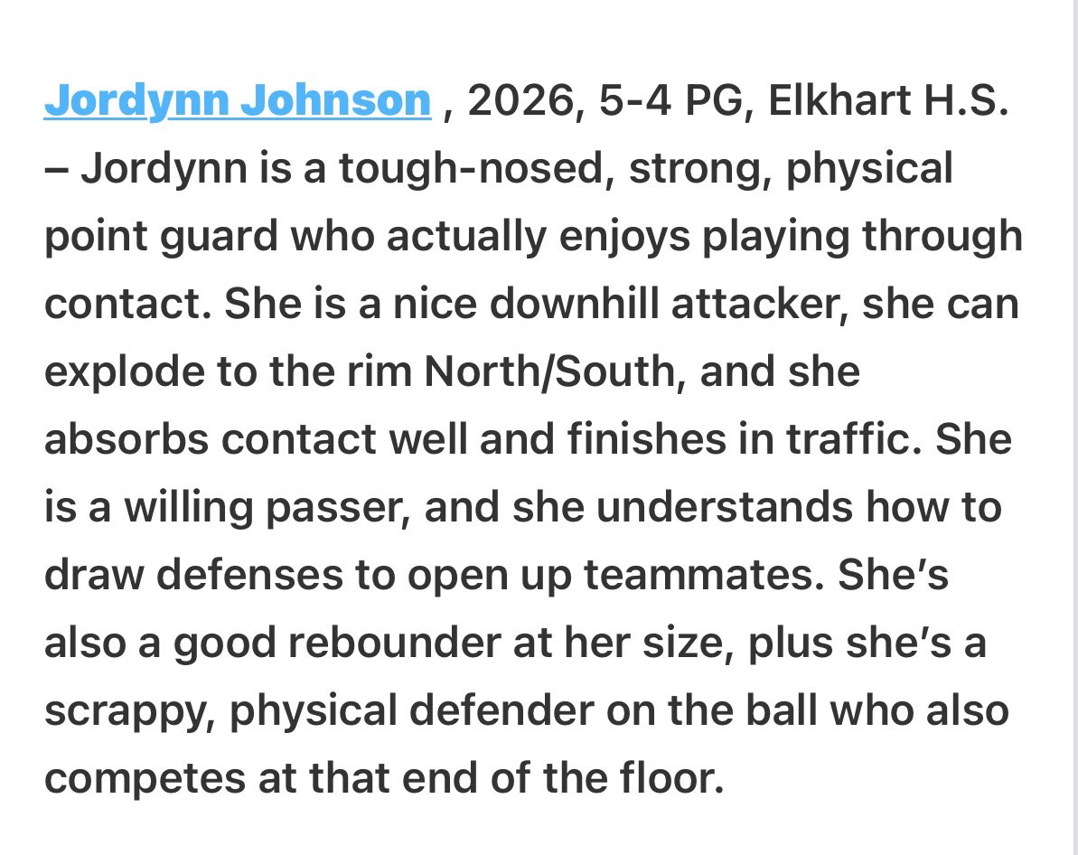 Thanks for the write up! <a href="/BJBradley279/">Brandon Bradley</a> <a href="/PGHIndiana/">Prep Girls Hoops Indiana</a>