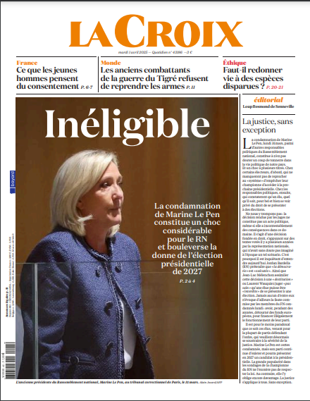 A la une de La Croix, demain