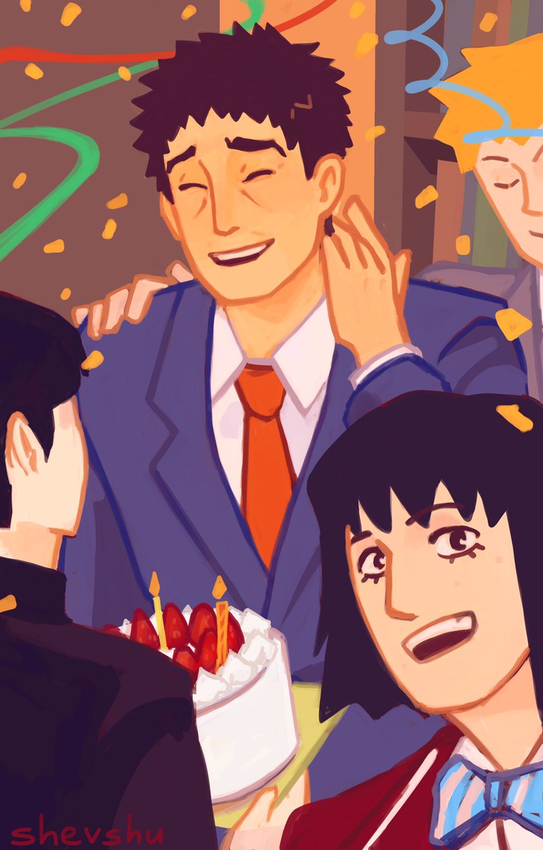 Ekshev's tweet image. Day 7: party/presents
Happy birthday to my favorite guy of all time!🎉✨#serizawaweek2025 #serizawakatsuya #mp100 #mobpsycho100