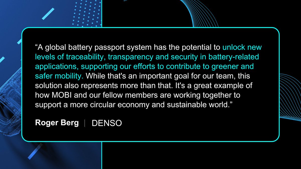 By anchoring digital identifiers in the ITN and enabling secure data exchange through Citopia DM, we’re moving toward a future where verifiable information can flow freely and securely. | #Web3 🚀

Here's what <a href="/DENSOAutoParts/">DENSO Auto Parts</a>' Roger Berg had to say about completing GBPS Phase I: