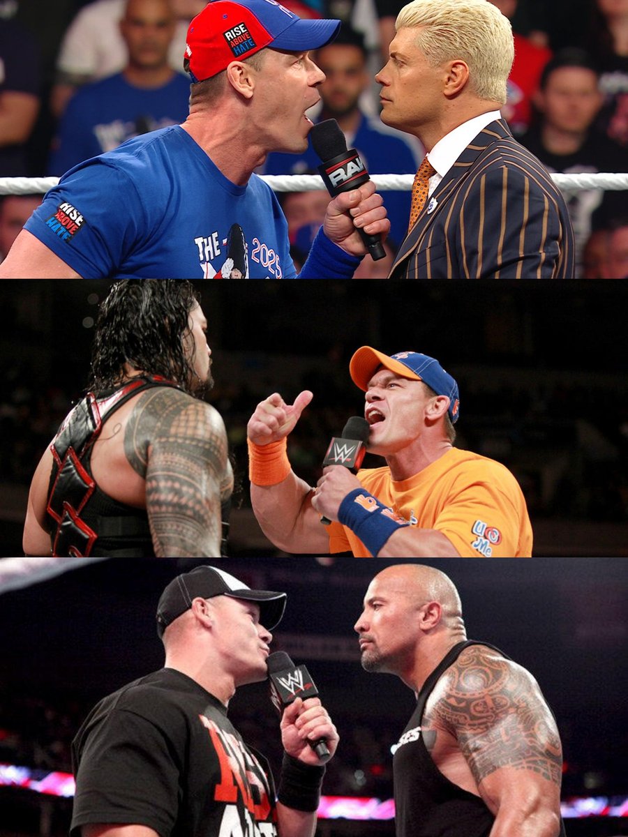 COOKING TOP GUYS IN EVERY DECADE. THE GOAT JOHN CENA

#WWERaw