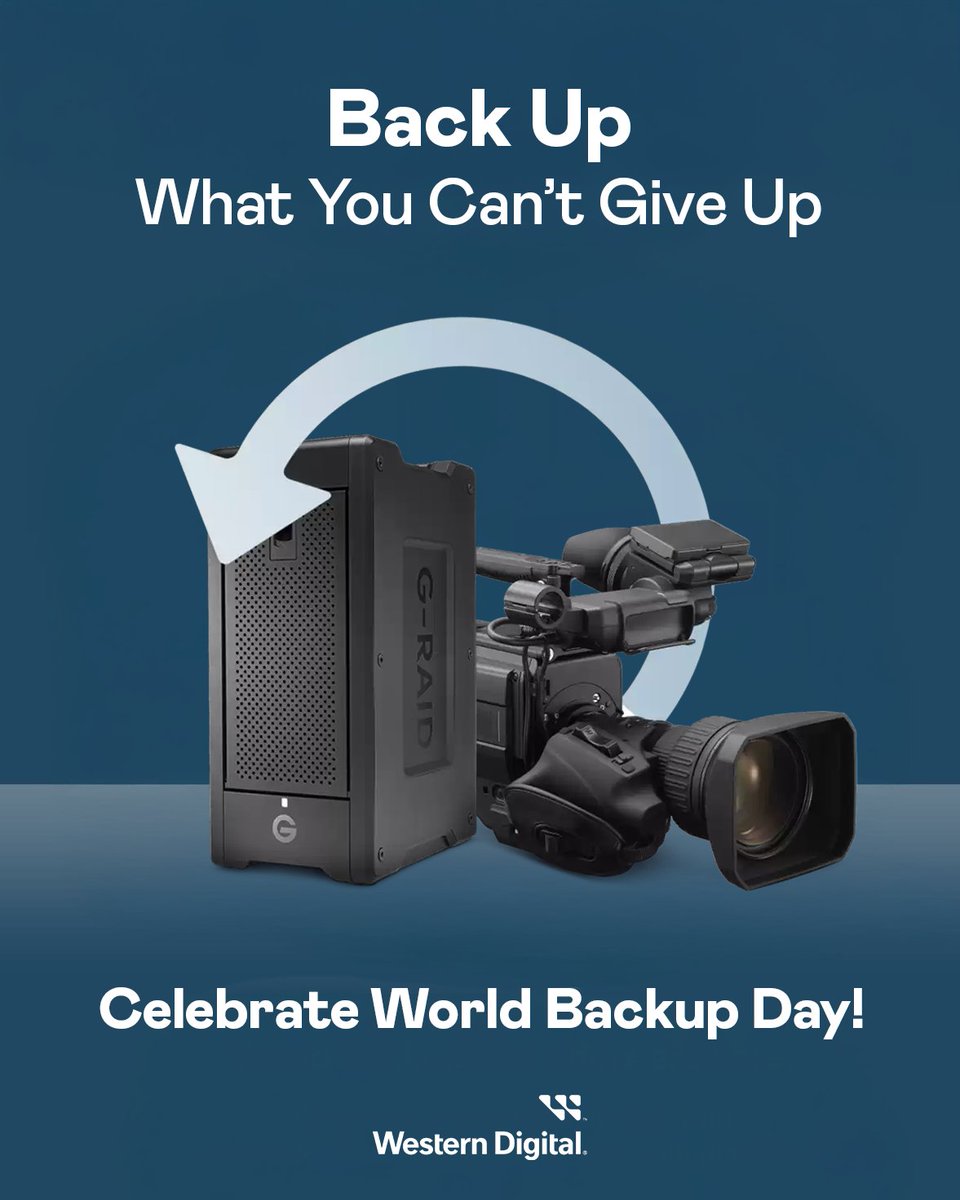 Save a copy today, secure peace of mind for the future. Celebrate #WorldBackupDay with pro-grade hard drives from SanDisk Professional and Western Digital! 

Plus get exclusive deals and offers for a limited time: bit.ly/3Xv7YVm