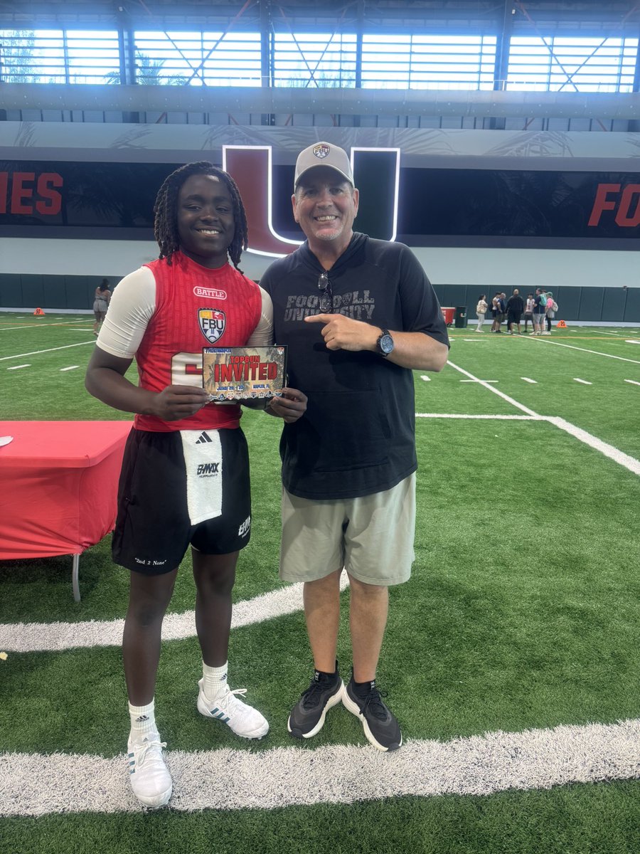 Bmax_thedux's tweet image. Thanks @FBUcamp for an Amazing camp at the University of Miami! I was named to the All Camp Team, I Received an Invite to  FBU Top Gun and I was selected for the FBU 2025 Freshman All-American Game Watchlist! #🧱by🧱 #GodFamilyEducationSports #Blessed