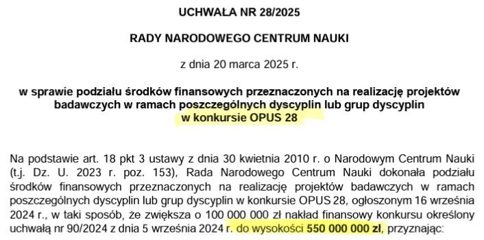 AdaWAugustyniak's tweet image. 50 mln mniej niż w OPUS 27 czy tak miało być? #NCNtoTlen @MissAgataStar @MichalTomza @STOPlabPI @anna_korzekwa @SerdaMaciej @MarcinKulasek