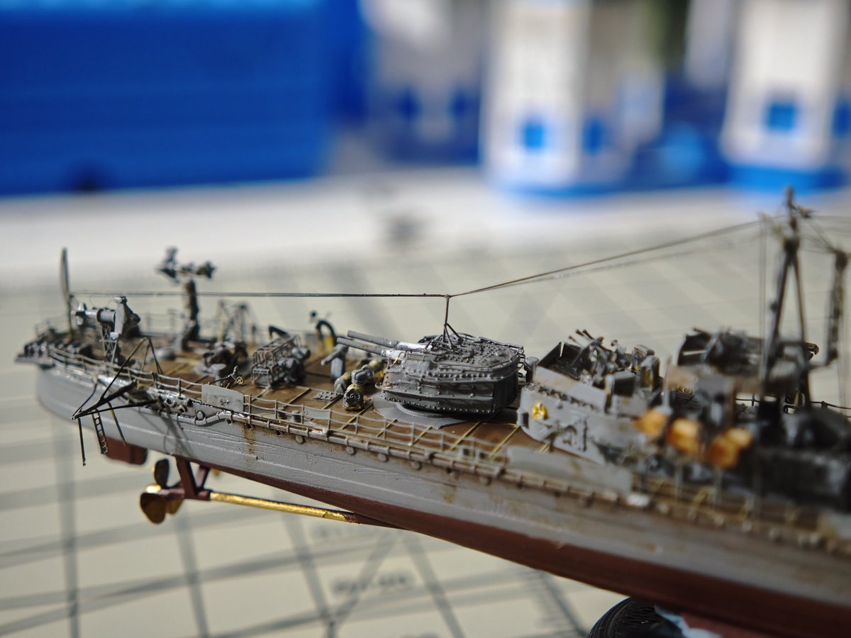 23Joey_PM's tweet photo. The 1/700 IJN Yukikaze is almost finish, just need to add the flag later.
#WWIIWarships #DestroyerYukikaze #KageroClass
#ScaleModel #ModelShips #1_700Scale #PlasticModel #ShipModeling https://t.co/H0xgF992Mt
