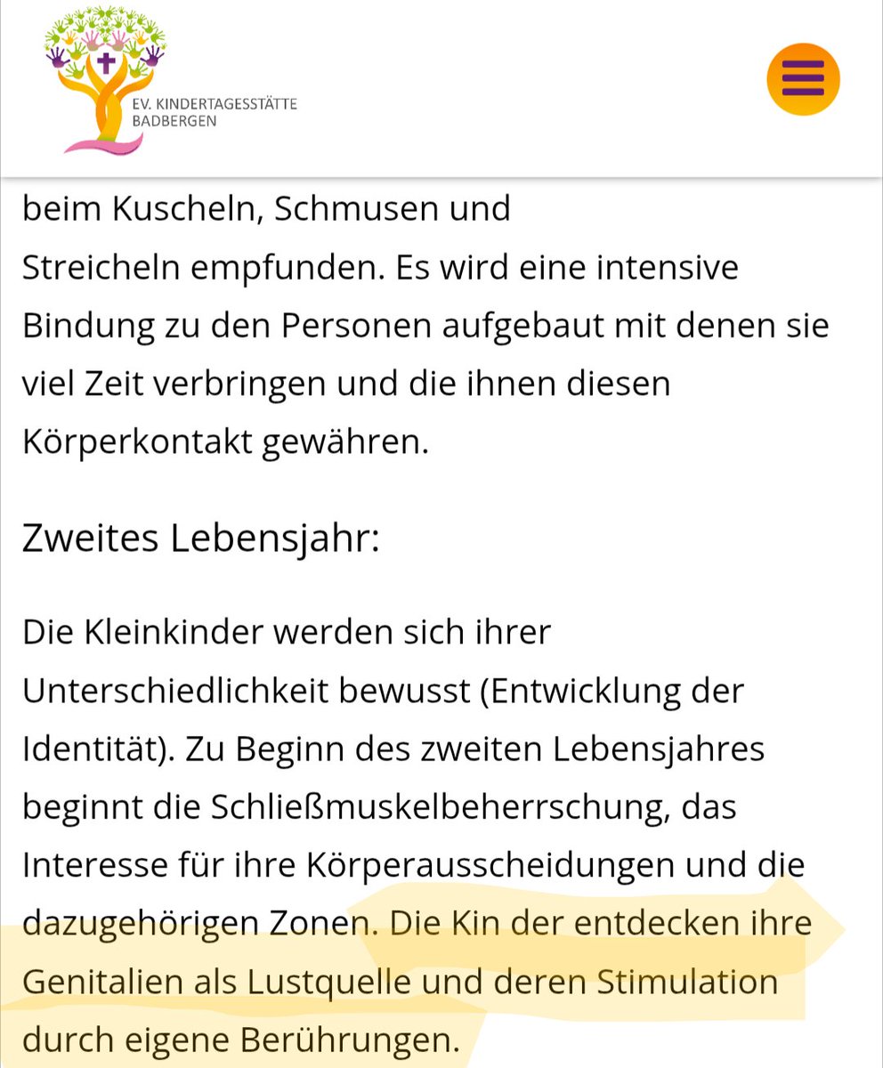 Eine evangelische Kita in Niedersachsen❗❗❗
Jeder Einzelne, der dieses perverse Konzept unterstützt, sollte auf der Stelle ein Berufsverbot erhalten. Solche Personen haben nichts, aber auch rein gar nichts, in der Nähe von Kindern zu suchen! Helmut Kentler wäre stolz auf euch.