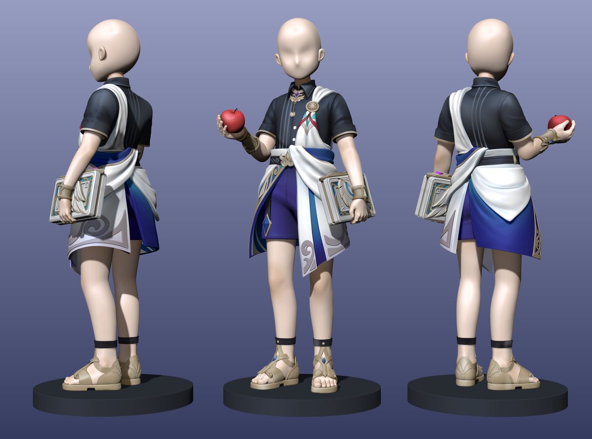 shy3d_chibi's tweet photo. New progress on my Dr. Ratio figurine! Tomorrow, I'll start working on the hair! (￣▽￣)ノ 
#Ratio #HSRRatio #AventurineHSR #Aventurine #HonkaiStarRail #HSR #HSRCharacters #hoyovers #cute #figurine #wip #workinprogress #3dmodel #DrRatio #zbrush #3dart #3dcharacter #AnimeStyle https://t.co/d91o1gnyk9