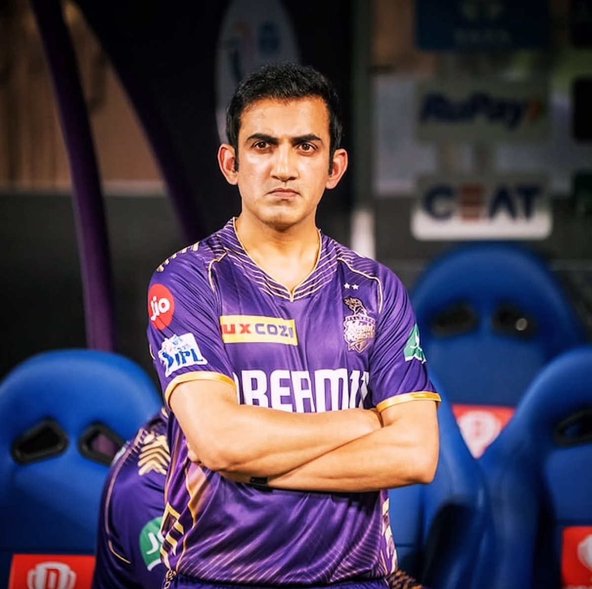 iBikashSwain's tweet photo. @KKRiders @iamsrk #AskSrk 

Please can we have a motivational chat with our squad and @GautamGambhir sir please as a Kkr fan we want if you can just give some time for a chat with our new squad 💜 #gautamgambhir #kkr #ipl #MIvsKKR 💔😞 https://t.co/QY8ettTnco