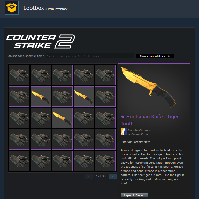 3 Knives, 3 Winners!

- 🧡 and 🔁  this post
- Tag two friends in the comments
- Follow us  @Lootboxcom 

Claim free $5 with code 'TIGERTOOTH5'