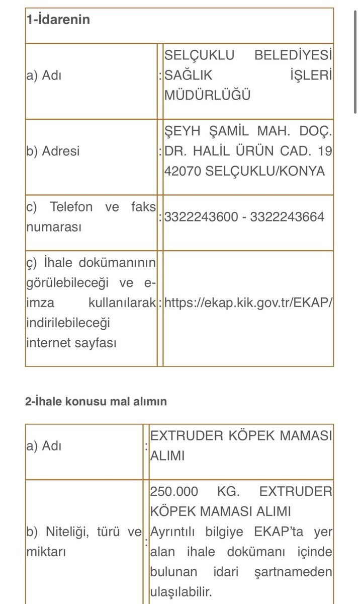 Konya Selçuk Belediyesi 08.04.2025 tarihinde 33.791.911 TL bedelle, 250 ton köpek maması ihalesi yapacakmış.

Yahu Allah rızası için 1 belediye de inekler veya koyunlar için 250 ton yem alıp hayvancılık yapan vatandaşlarımıza dağıtsın. Et ve süt üretimi bollaşsın, insanımız ete
