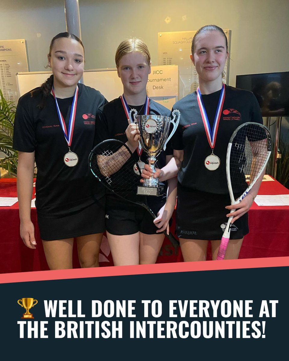 sqwales's tweet image. What a fantastic few days at the Junior Inter County Championships! 🏆

U15 Girls won GOLD!
U15 Boys won the Silver Plate
U13 Girls &amp;amp; U13 Boys both took home Bronze
And the U11 Boys also came third.

@england_squash @sport_wales 
#squashwales #juniorsquash #juniorintercounties
