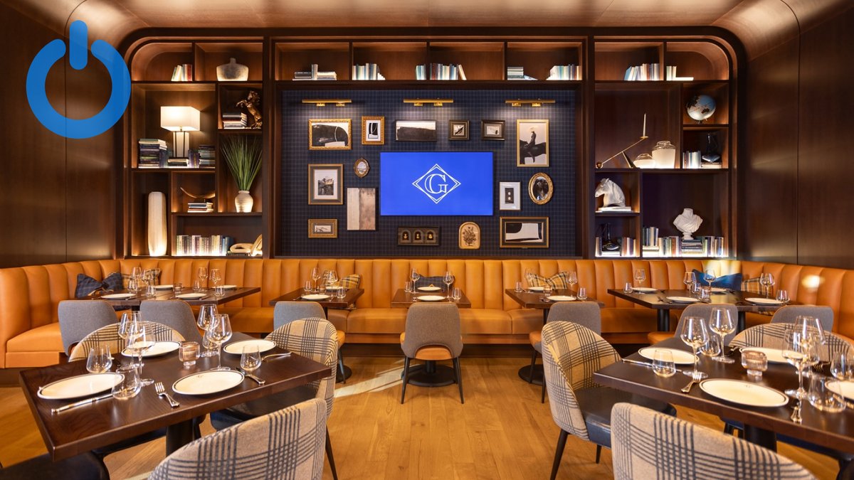 EncompassAV's tweet photo. The Greggory, a top-tier steakhouse, needed tech to match its ambiance. 🍽️ 

Encompass delivered pristine audio, Samsung Frame TVs, a rock-solid IT network, and seamless security — all controlled via RTI touch panels &amp; iPads. Fine dining meets cutting-edge AV! 🎶📺 

#TheGreggory https://t.co/eszs0T3qMG