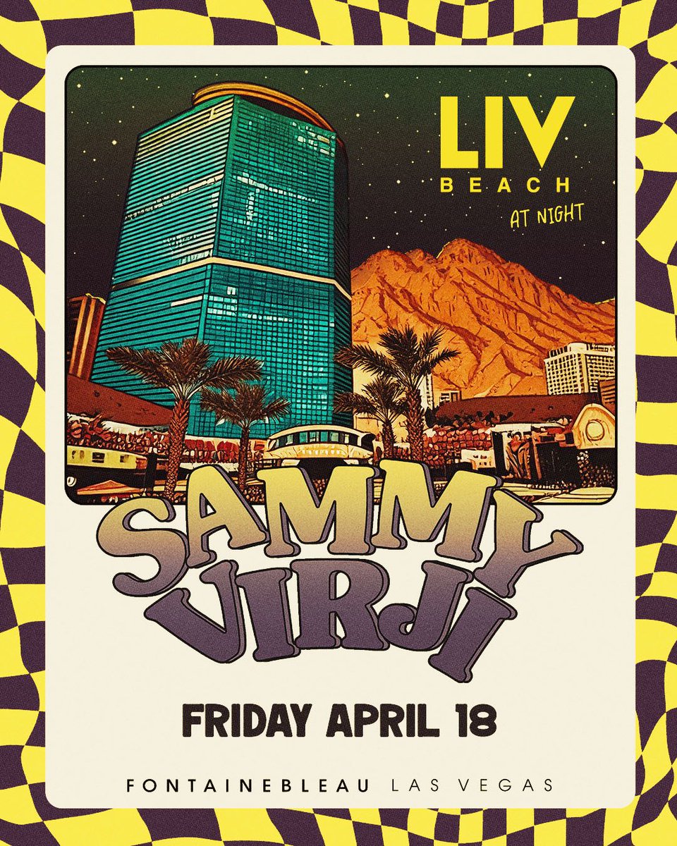 LIV Beach (@livbeachlv) on Twitter photo Join us poolside under the stars for a memorable DEBUT performance by <a href="/SammyVirji/">Sammy Virji</a> for our first-ever LIV Beach At Night on FRIDAY, April 18th π΄π
Tickets & Reservations: LIVBEACH.COM Join us poolside under the stars for a memorable DEBUT performance by <a href="/SammyVirji/">Sammy Virji</a> for our first-ever LIV Beach At Night on FRIDAY, April 18th π΄π
Tickets & Reservations: LIVBEACH.COM