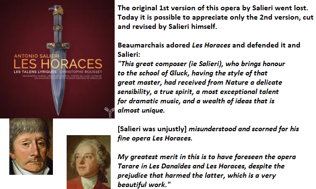 MozartCircle's tweet photo. 5-HORACES 1786: BEAUMARCHAIS ADORED LES HORACES & DEFENDED SALIERI
After failure on stage, #Salieri cut/revised #LesHoraces but again displeased (reason why not clear! apparently), but #Beaumarchais author of #FigaroCycle adored it! 1st original version of #Horaces went lost! https://t.co/gTiBvWq7eO