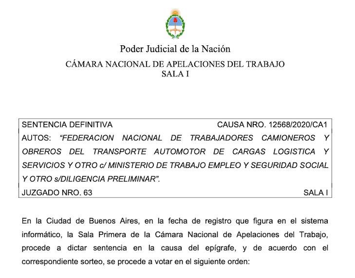 Es raro celebrar las obviedades, pero esta es una muy buena noticia! La Cámara Nacional de Apelaciones rechazó el reclamo de Camioneros y confirmó la validez del convenio con el Sindicato de Carga y Descarga para los trabajadores del Centro de Almacenamiento y su homologación.