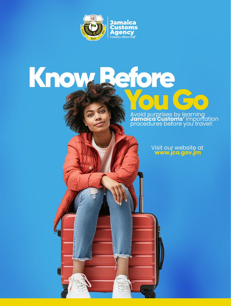 Traveling to Jamaica? Avoid delays at Customs by knowing what you can and cannot bring! When in doubt, declare it and keep your journey smooth. 

📲 Learn more: jca.gov.jm