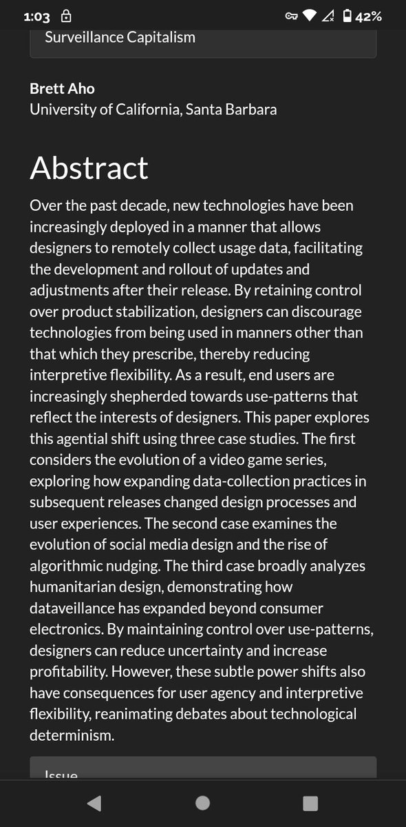 DomPachino101's tweet image. #SOCIAL_ENGINEERING #SOCIAL_CONSTRUCTION #SURVEILLANCE #OPERANT_CONDITIONING? 
Dataveillance, Design, and the Demise of Interpretive Flexibility 
ojs.library.queensu.ca/index.php/surv…