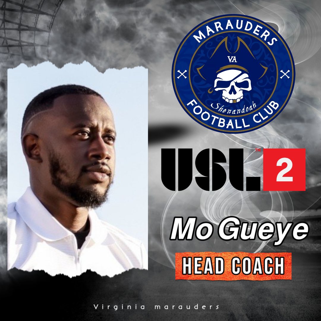 Marauders FC is proud to welcome Mohamed Gueye as our 2025 USL-2 Head Coach🏴‍☠️

"I'm grateful for this opportunity and ready to build a winning culture."

Raise the flag 
#MaraudersFC #USL2 #NewEra