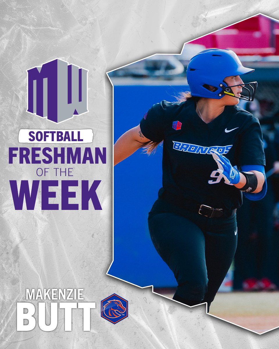 Softball Freshman of the Week ➡️ Makenzie Butt

Butt helped the Broncos to a 3-0 series sweep on the road at UNLV and started all three games for the Blue and Orange at first base💥