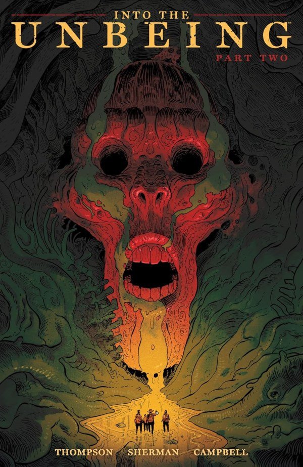 Zac Thompson (@zacbethompson) on Twitter photo INTO THE UNBEING
An eco-horror journey into an eldritch whale fall.
2 volumes.
8 oversized issues.
12 POVs on the madness.
Part One is now on sale. Part Two out 09/23.
Words from me, mind-blowing art and colours from <a href="/Cleanlined/">Hayden Sherman</a>, and letters from Jim Campbell INTO THE UNBEING
An eco-horror journey into an eldritch whale fall.
2 volumes.
8 oversized issues.
12 POVs on the madness.
Part One is now on sale. Part Two out 09/23.
Words from me, mind-blowing art and colours from <a href="/Cleanlined/">Hayden Sherman</a>, and letters from Jim Campbell